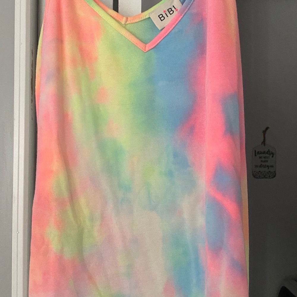 BiBi Pastel Tie-Dye Sleeveless Top